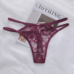 Women's Sexy And Fun Hollow Lace Underwear Easy to Wash And Dry, Traceless Antibacterial Underwear C830