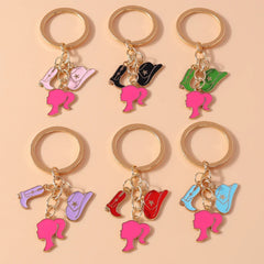 Modische Damen-Schlüsselanhänger mit Hut- und Schuhanhängern für Autoschlüssel, Handtaschen und Geldbörsen – ideal zum Selbermachen und Verschenken von Schmuck.