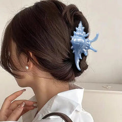 קליפס טופר כריש אוקיינוס לנשים קליפס טופר קונכייה לשיער לאביזרי שיער חוף חמודים