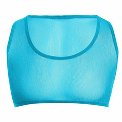 גופיית רשת שקופה לגברים מתחת לחולצה שרירית חולצת בטן ללא שרוולים עם צווארון U לספורט ואימונים