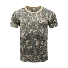 Militär-T-Shirt mit Tarnmuster, taktisches Kurzarm-Kampfshirt für Herren und Kinder, Tarnmuster für Outdoor-Aktivitäten wie Wandern und Jagen