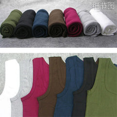 Unisex Tanktop mit eckigem Ausschnitt, gerippt, ärmellos, klassisch weiß/schwarz, elastisch, Sport-Tanktop für Damen und Herren