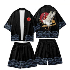 3 to 14 years kids kimono + shorts Japanese costume boys girls fashion kimono haori cardigan Jacket children beach wear cloak