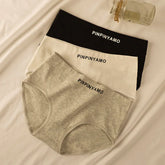 Atmungsaktive, bequeme Damen-Baumwollunterwäsche mit antiviralem Zwickel und Buchstabenprint