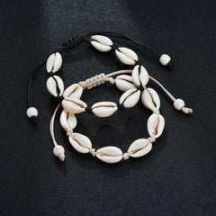 Bohemian Shell Charm Bracelets For Women Men Summer Sandy Beach Handmade String Rope Chains Bangle DIY Jewelry Accessories