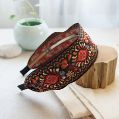 Breiter Turban für Damen, Haaraccessoires, Kopfbedeckungen, bestickte Haarreifen, Haarbänder, Stirnbänder, Kopftücher