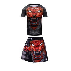 Kid's Gym MMA Boxing Jerseys Baby Boys Sport T Shirts Shorts Set Suit Rashguard Kickboxing Trousers Children BJJ Sportsuit 172