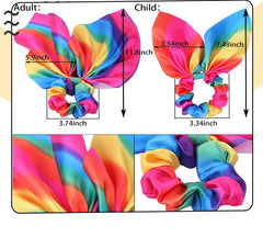 Haaraccessoires mit Schleife, Haargummis für Mädchen und Frauen, elastische Haargummis, elastische Regenbogen-Haargummis, Haargummis, Pferdeschwanzhalter