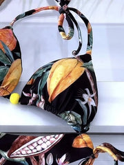 Brazilian Women's Swimsuit Swimwear Female Sexy Bikinis Set Push Up Swimming Bathing Suit Bohemian Women Swumsuit 2 Piece Sets