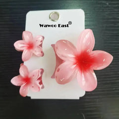 3 pcs/set Flower Claw Clip Women Summer Beach Cute Hawaiian 8CM*1+4CM*2PCS Preppy Stuff Female Hair Accessories For Summer