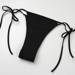 Sexy Bikini 2024 Women Cross Embroidery Split Bathing Suit Underwear Lingerie Goth Swimsuit Low Waist Bikinis Beach Swimwear