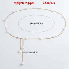 Modischer, sexy Perlen-Bauchgürtel, Taillenkette für Damen, Sommer-Strand-Bikinis, Festival-Accessoires, Körperketten-Schmuck-Accessoires