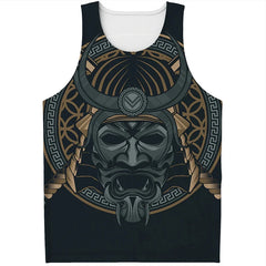Fashion Japanese Samurai Graphic Mens Tank Tops Summer Trend Streetwear 3D Printed Sleeveless T Shirts Loose Harajuku Kids Vest