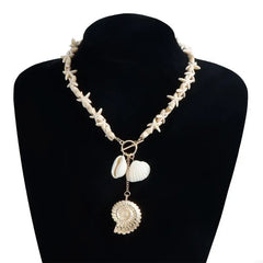 Stylish Beach Jewelry Handmade Marine Jewelry Seashells Necklace Women Marine Accessories Suitable for Party Daily