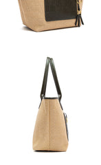Strandurlaubs-Tasche für Damen, Sommer 2025, PP-Graswebmuster, großes Fassungsvermögen