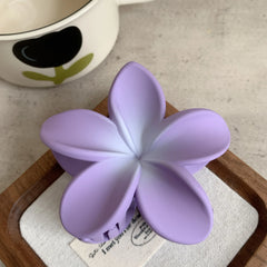 Modische Haarspange mit mattiertem Ei-Blumen-Design, Haifisch-Haarnadel, Haargummi, sommerlicher Strand-Haarschmuck für Damen
