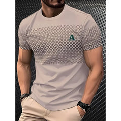 חולצת טי לגברים קיץ שרוולים קצרים קז'ואל אופנתי לגברים חולצת טי נושמת ספורט חולצות צווארון עגול בגדי גברים 100% פוליאסטר