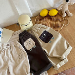 Korea Baby Boy Sweatpants Children Autumn Long Pants Kids Boys Sport Solid Color Trousers Infant Panties Toddler Spring Bottoms