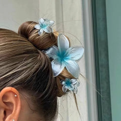 3 pcs/set Flower Claw Clip Women Summer Beach Cute Hawaiian 8CM*1+4CM*2PCS Preppy Stuff Female Hair Accessories For Summer