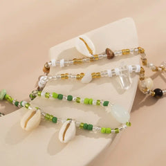 Women Elegant Trendy Summer Beach Vacation Body Jewelry Belly Chains Bohemia Beaded Waist Chain Shell Stone Waistband