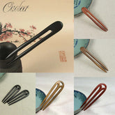 Oaoleer Women Hair Accessories Wood Hand Carved Stick Hair Combs Clips For Women Girls Vintage Elegant Ebony U Shaped Headwear
