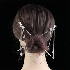 Kopfbedeckungen für Damen und Herren: Fächer, Blumenhaarspange, Haargabel, Haarschmuck, Haarstab mit Doppelquaste, Haarnadeln im chinesischen Stil.