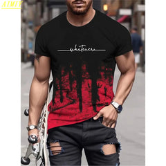 Man T Shirt Casual Oversized Sports Loose Plus Milano Print Clothing Comfortable Shopping Round Neck Short Sleeved T-Shirt Top