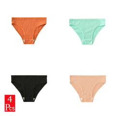 Sexy Damen-Unterwäsche, atmungsaktive Baumwoll-Slips, mittelhoher Bund, hüfthebende Wirkung, einfarbig, bequem