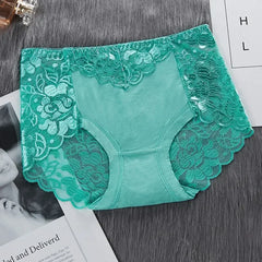 Women's Cotton Underwear Panties Sexy Lace Mid-Waist Hollow Female Briefs Hip Lift Underpants for Lady Lingerie Нижнее Белье