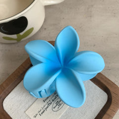 Modische Haarspange mit mattiertem Ei-Blumen-Design, Haifisch-Haarnadel, Haargummi, sommerlicher Strand-Haarschmuck für Damen