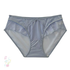 1/5pcs Women Ruffle Edge Sexy Lace Satin Transparent Underwear Thin Breathable High Elasticity Low Waist Seamless Panties Breifs