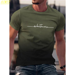 Man T Shirt Casual Oversized Sports Loose Plus Milano Print Clothing Comfortable Shopping Round Neck Short Sleeved T-Shirt Top