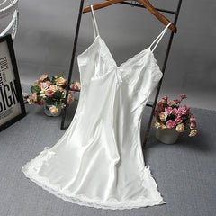 Bowknot Transparent Sexy Underwear Lace Tulle Hollow Suspender Nightdress