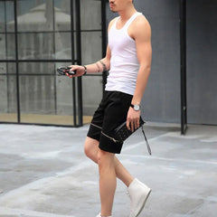 Men Vest O-neck Sleeveless Tank Tops Slim Fit Summer Vest Fitness Gym Workout Undershirt Bodybuilding Running Vest