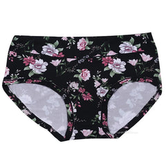 Women's Underwear Print Sexy High Waist Panties Female Plus Size High Elasticity Breathable Floral Breifs Seamless Lingeries
