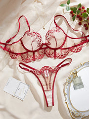 Lace Lingerie Ultra Sexy Underwear Women Set Sexy Adult Delicate Embroidery Intimate Underwear Transparent Bra Lingerie Sets