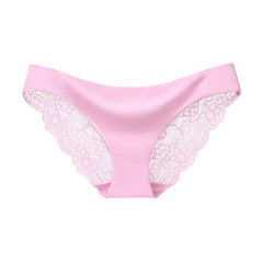 Women's Invisible Underwear Spandex Crotch Intimate Women Sexy Lace Panties Ladies Seamless Pantys Underpants Plus Size Lingerie