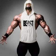 Bodybuilding Tank Tops Men Gym Fitness Cotton Hooded Vest Sleeveless Shirt Workout Hoodie Summer Casual Fashion Singlet Clothing