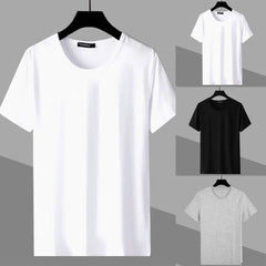 Hot Fashion T-shirts Mens Solid Stretch Baselayer Unisex Basic Bottoming Breathable Comfort Plain Short Sleeve