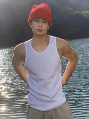 Casual Men's Tank Top Gym Clothing Man Sleeveless Shirt Summer Bodybuilding Vest Gym Fitness Muscle Singlet Clothes T-shirt Hot