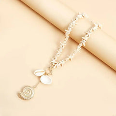 Stylish Beach Jewelry Handmade Marine Jewelry Seashells Necklace Women Marine Accessories Suitable for Party Daily