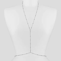 Schlichte und modische Taillenkette aus Edelstahlperlen, Boho-Stil, sexy Accessoires für Strandhochzeiten, BH-Verschluss