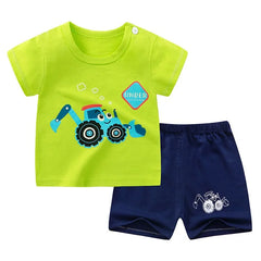 Kinderbekleidungssets für Jungen: T-Shirts mit Cartoon-Print, schlichte modische T-Shirts, Shorts, neue süße Oberteile, Trainingsanzüge, Kurzarm-Tops für Kinder, Shorts
