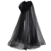 Halloween Ghost Hooded Cloak Death Witch Mesh Cloak Ball Performance Costume - kinko