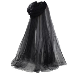 Halloween Ghost Hooded Cloak Death Witch Mesh Cloak Ball Performance Costume - kinko