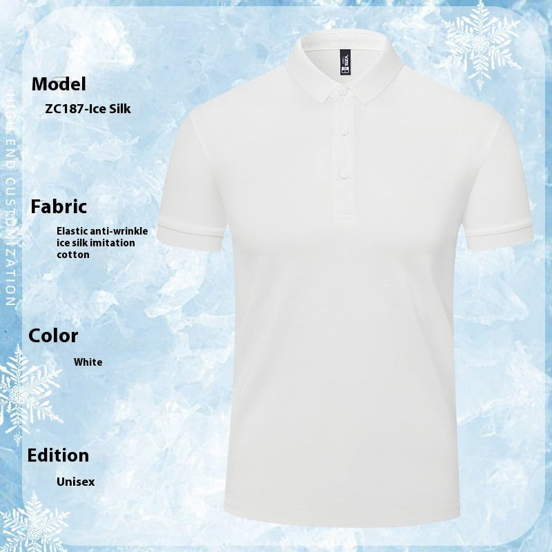 Summer Ice Silk Polo Shirt Overalls - kinko