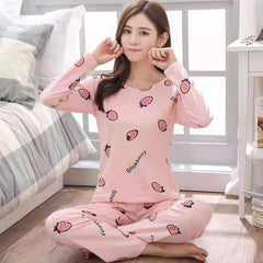 2 Piece Lounge Sets Pajamas Set Women Cute Cartoon Print Sleepwear