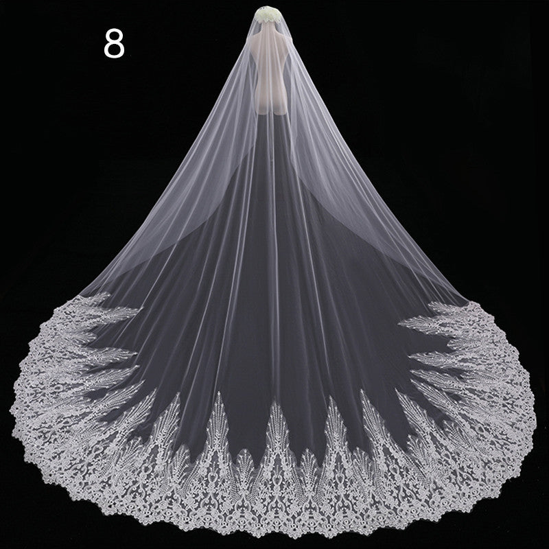 Bride Wedding Master Wedding Veil Long Long Tail - kinko