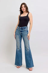 Judy Blue MR Tummy Control Vintage Wash Jeans - kinko