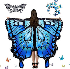 European And American Butterfly Talma Halloween Costume - kinko